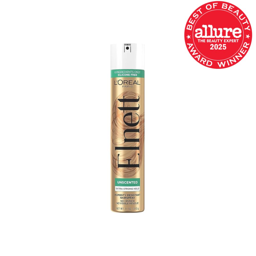 L'Oreal Paris Elnett Satin Hairspray Extra Strong Hold Unscented 11 oz; (Packaging May Vary)
