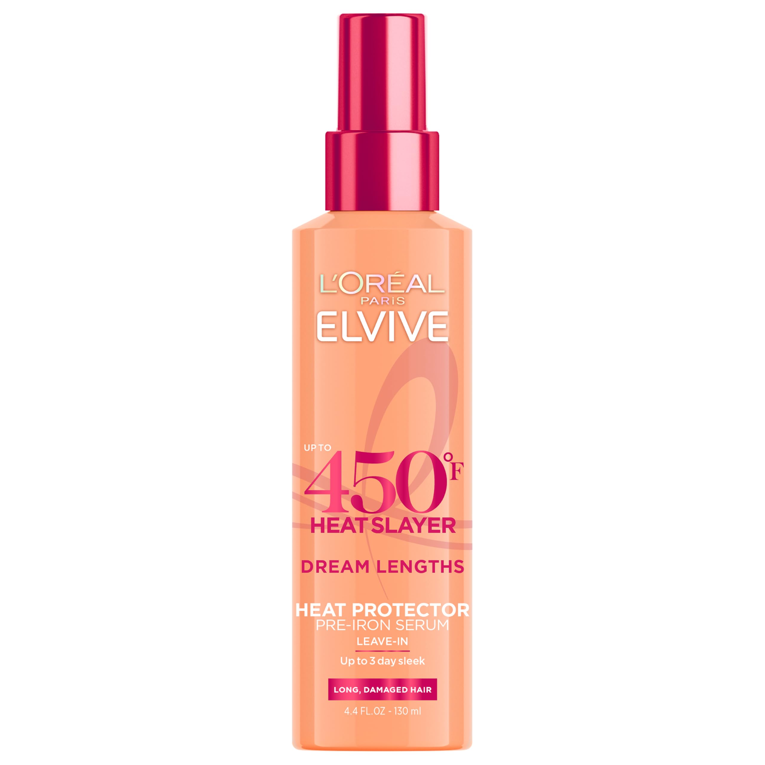 L'Oreal Paris Elvive Dream Lengths Heat Slayer Pre-Iron Spray Leave-In, 4.4 Ounce