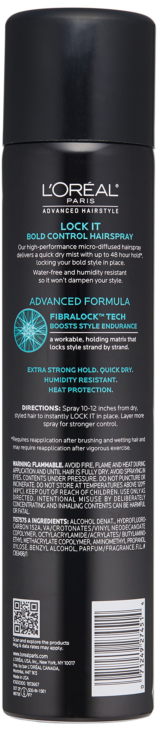 186-l-oreal-paris-advanced-hairstyle-lock-it-bold-control-hairspray-8.25-ounce-4.jpg L'Oreal Paris Advanced Hairstyle Lock It Bold Control Hairspray 8.25 Ounce