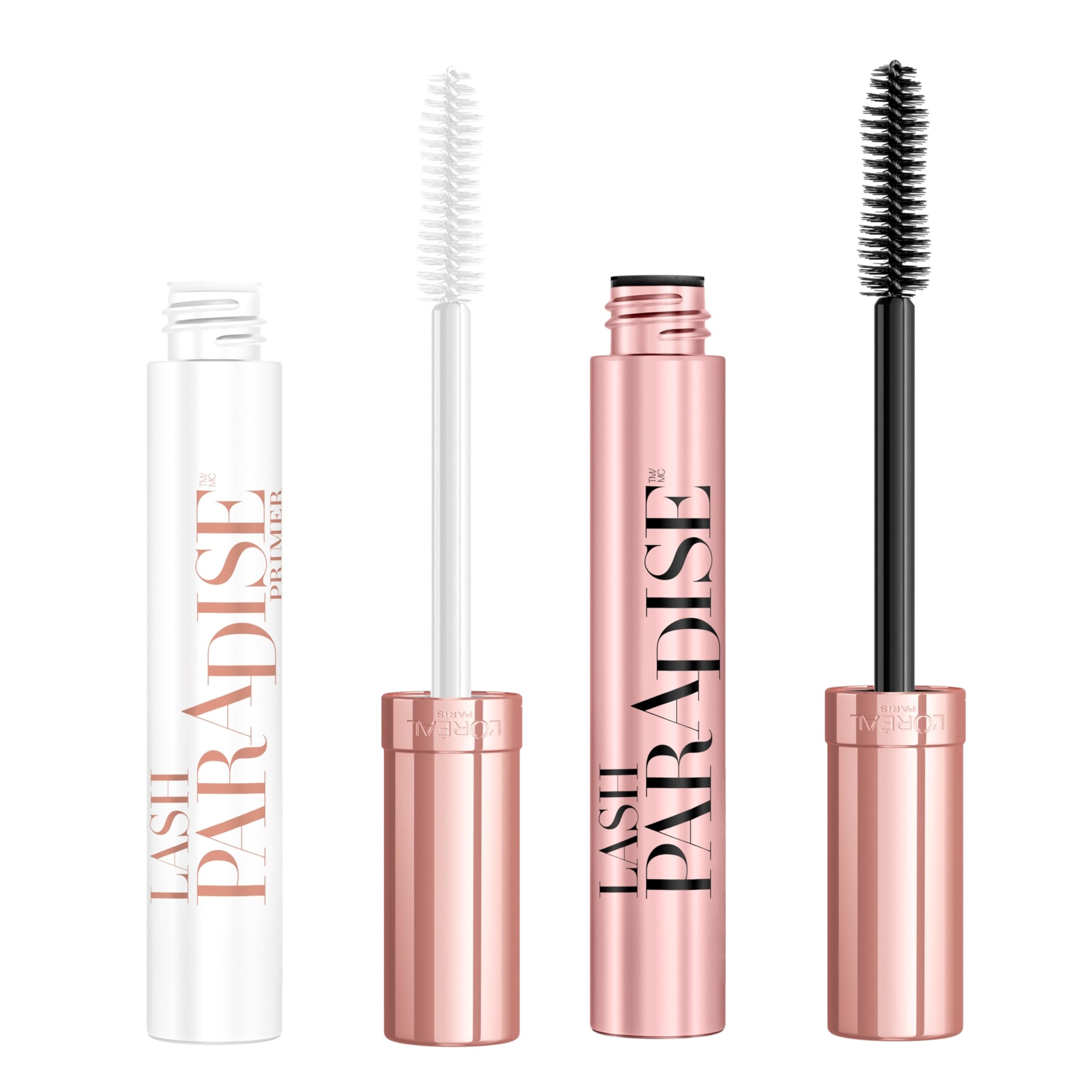 L'Oreal Paris Lash Paradise Mascara & Primer Bundle - Blackest Black & Millennial Pink, Pack of 2