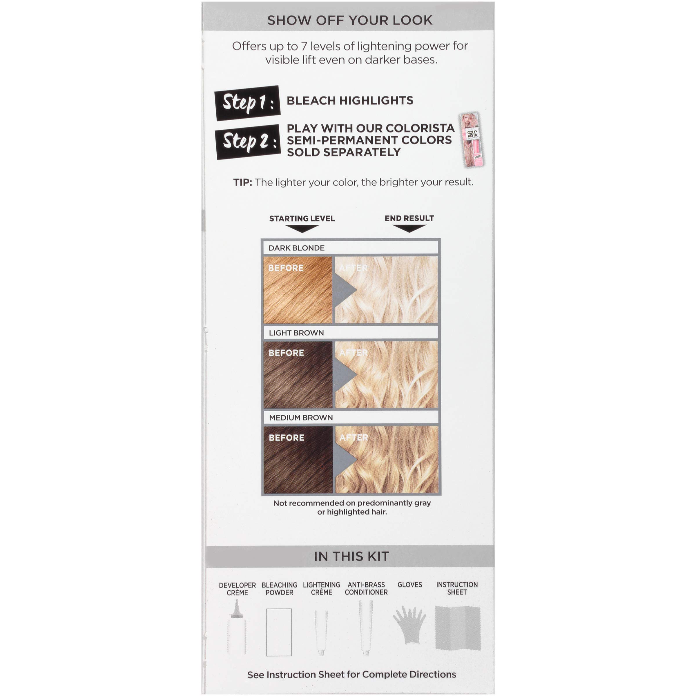 292-l-oreal-paris-colorista-hair-bleach-hair-dye-kit-for-all-over-blonde-hair-color-1-hair-bleach-kit-9.jpg L'Oreal Paris Colorista Hair Bleach, Hair Dye Kit for All Over Blonde Hair Color, 1 Hair Bleach Kit