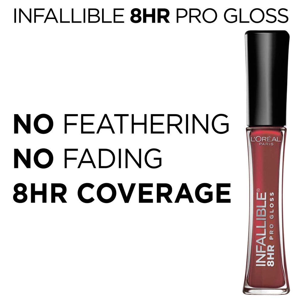 3369-l-oreal-paris-makeup-infallible-8-hour-hydrating-lip-gloss-sangria-0.21-fl-oz-3.jpg L’Oreal Paris Makeup Infallible 8 Hour Hydrating Lip Gloss, Sangria, 0.21 Fl Oz