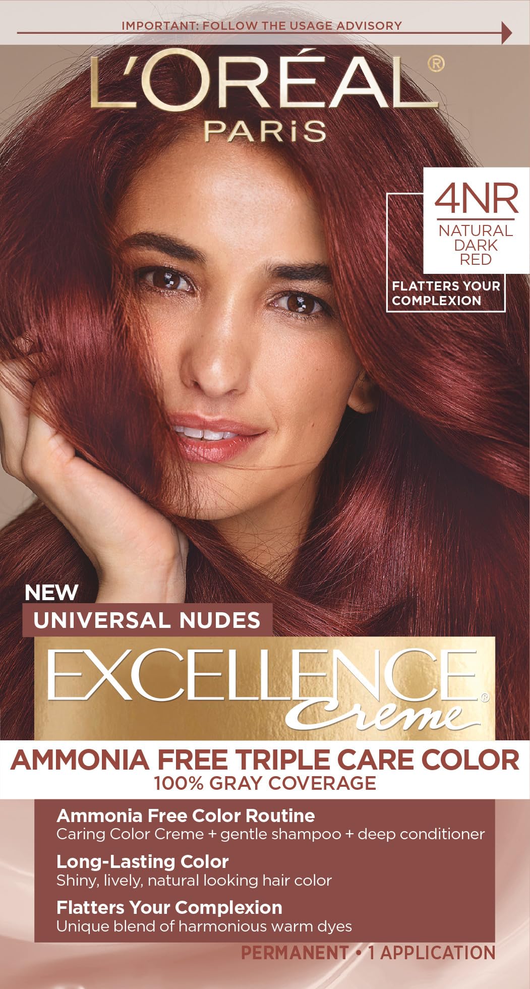 L’Oreal Paris Excellence Universal Nudes Permanent Hair Color, Ammonia