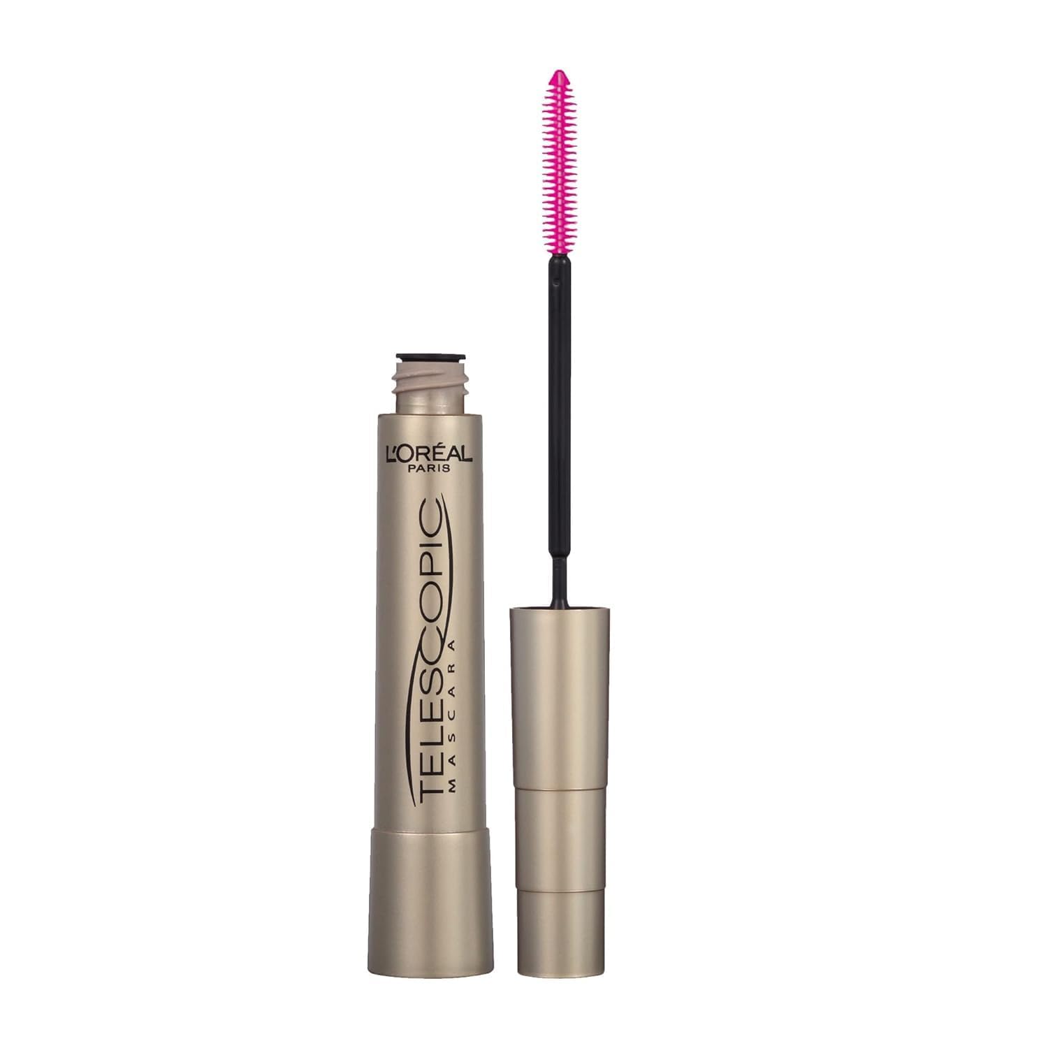 L'Oreal Paris Makeup Telescopic Original Lengthening, Lash Separating Mascara with Dual Precision Brush, Washable, Black, 0.27 Fl Oz., 1 Count